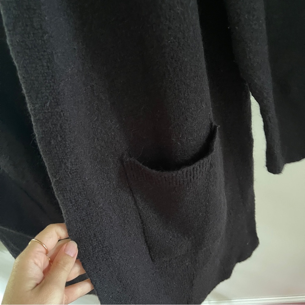 Madewell Black Open Front Cardigan - merino wool blend - Picture 5 of 5